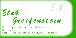 elek greifenstein business card